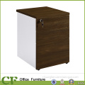 Classic Melamine Finish Wood Lockable Mobile Lateral File Pedestal Cabinet with 3 Drawers